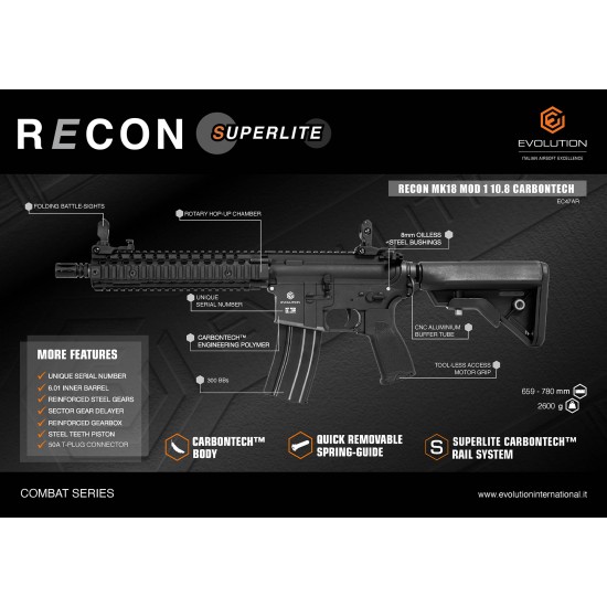Evolution - SuperLite MK18 Mod.1 10.8” Carbontech